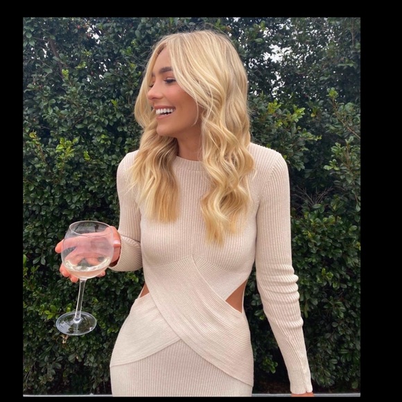 SIR the label celena draped midi knit dress BLACK XS L - Picture 14 of 14